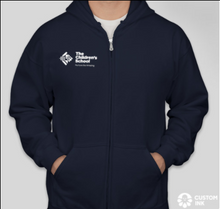 Load image into Gallery viewer, Adult Navy Zip-Up Hoodie